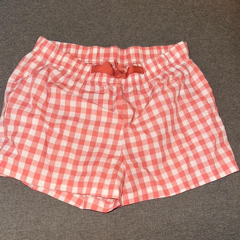 Old Navy Pink and White High Waist Gingham Shorts